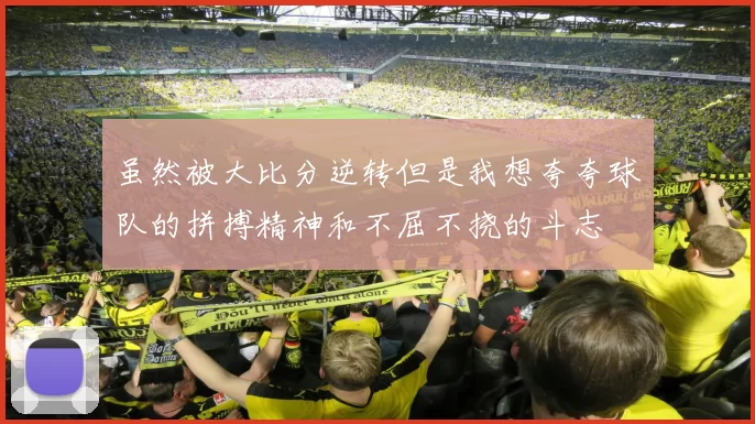 虽然被大比分逆转但是我想夸夸球队的拼搏精神和不屈不挠的斗志